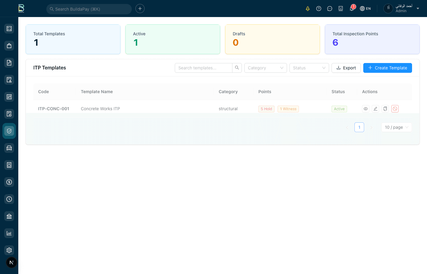 Inspection & Test Plans