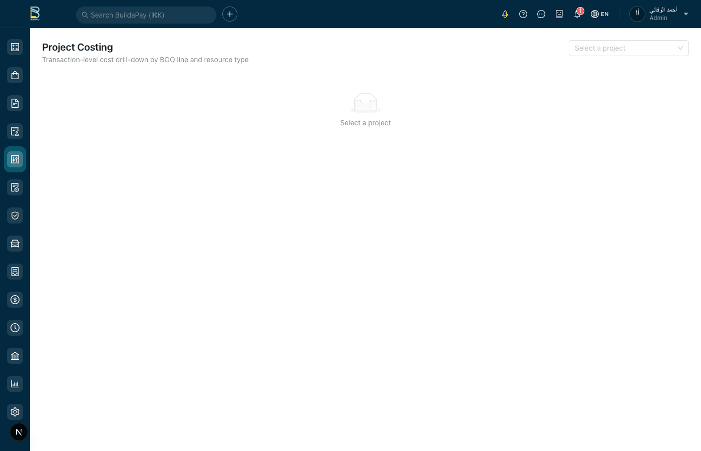 Project Costing & Budget Control